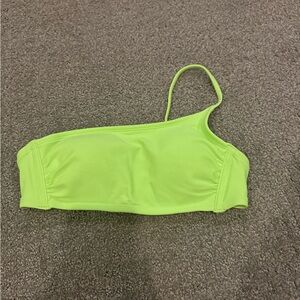 Neon Green One-Shoulder Bikini Top